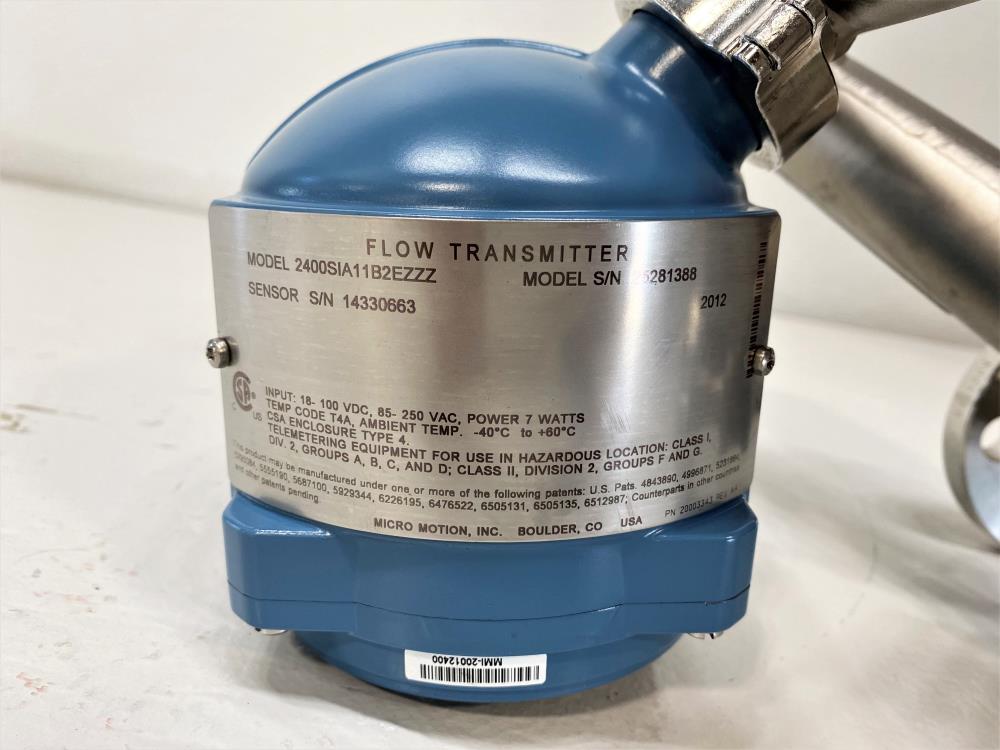 Micro Motion 1/2" 300# 316SS Coriolis Flowmeter CMF025M314N0A2EZZZ